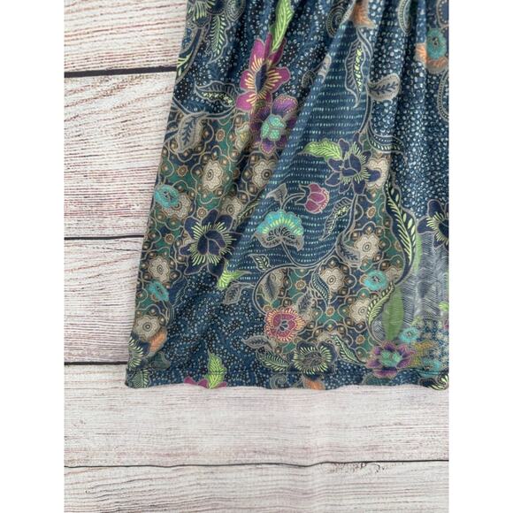 prAna Keoki Tunic Dress Coverup Women's Size Small Blue/Yellow - Picture 5 of 12